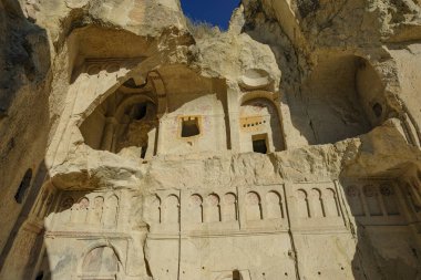 Goreme, Türkiye - 15 Ağustos 2024: Kapadokya 'daki Goreme Açık Hava Müzesi.