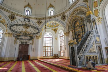Konya, Türkiye - 17 Ağustos 2024: Azizia Camisi veya Aziziye Camii, Konya, Türkiye 'de bir Osmanlı camii..