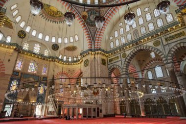 İstanbul, Türkiye - 14 Eylül 2024: Süleyman Camisi İstanbul, Türkiye 'de bir Osmanlı İmparatorluk camii..