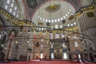 İstanbul, Türkiye - 14 Eylül 2024: Süleyman Camisi İstanbul, Türkiye 'de bir Osmanlı İmparatorluk camii..