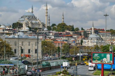 İstanbul, Türkiye - 18 Eylül 2024: Süleyman Camisi İstanbul, Türkiye 'de bir Osmanlı İmparatorluk camii..