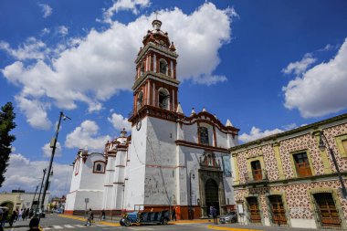 San Pedro Cholula, Meksika - 22 Şubat 2025: San Pedro Cholula Kilisesi, Puebla, Meksika.