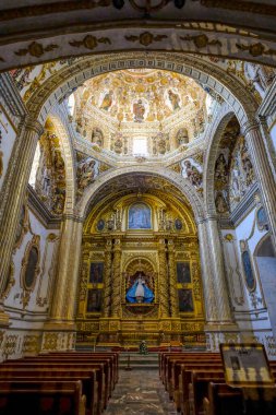 Oaxaca de Juarez, Meksika - 26 Şubat 2025: Oaxaca de Juarez, Meksika 'da Santo Domingo de Guzman Manastırı.