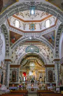 Ocotlan de Morelos, Meksika - 28 Şubat 2025: Ocotlan de Morelos, Meksika 'da Santo Domingo Kilisesi.