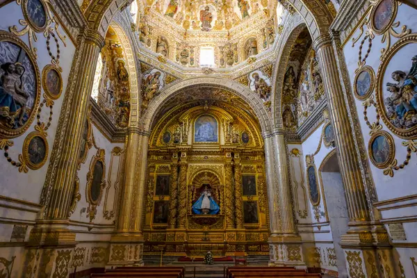 Oaxaca de Juarez, Meksika - 26 Şubat 2025: Oaxaca de Juarez, Meksika 'da Santo Domingo de Guzman Manastırı.