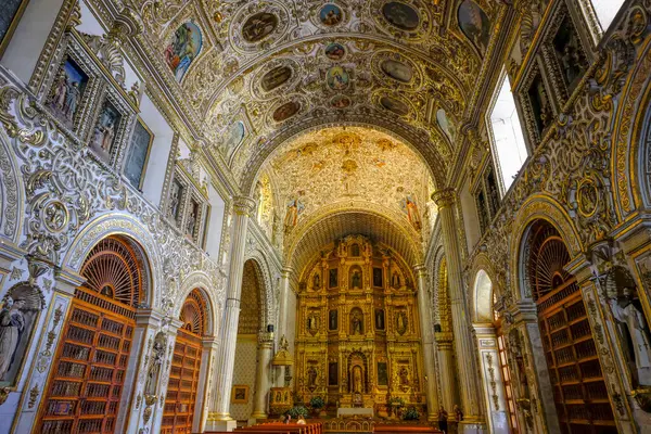 Oaxaca de Juarez, Meksika - 26 Şubat 2025: Oaxaca de Juarez, Meksika 'da Santo Domingo de Guzman Manastırı.