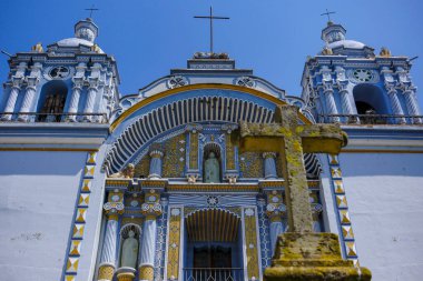 Ocotlan de Morelos, Meksika - 28 Şubat 2025: Ocotlan de Morelos Katedrali, Meksika.