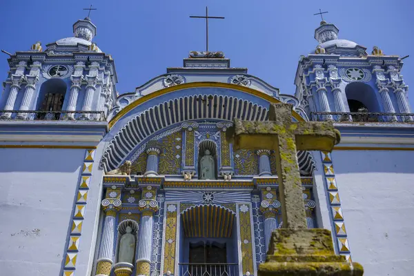 Ocotlan de Morelos, Meksika - 28 Şubat 2025: Ocotlan de Morelos Katedrali, Meksika.