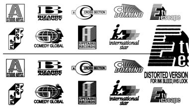 Sahte logo koleksiyonu. İlk logo alfabetik sıraya göre ayarlandı. Retro nostalji logosu vektör dizayn ediyor.