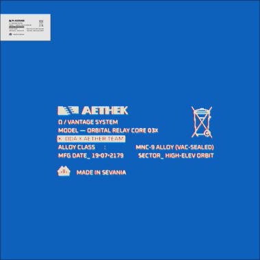 Sahte dekoratif teknoloji etiketi. Bilimkurgu siber punk çıkartması, HUD, vs..