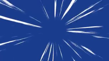 Dinamik mavi animasyon hız çizgileri aksiyon efektleri, manga sahneleri ve hareket patlamaları için arka plan animasyonu. Komik geçişler ve yüksek hızlı görseller için mükemmel..