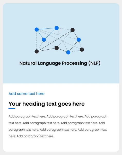 自然言語処理 神経言語プログラミングの概念バナー Nlp — ストックベクタ
