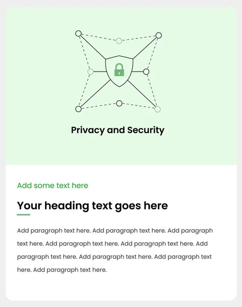 Vie Privée Sécurité Cybersécurité Concept Sécurité Des Réseaux Internet Protection — Image vectorielle