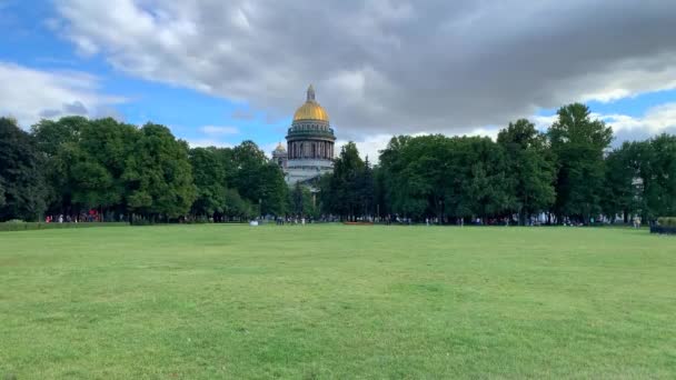 Sint Petersburg Rusland Oktober 2022 Sint Isaacs Kathedraal Senaat Plein — Stockvideo