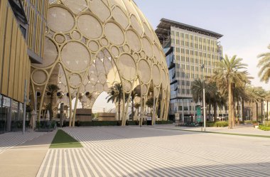 Dubai - BAE - 9 Ağustos 2023 Dubai Expo şehir merkezi. Fuar 2020.