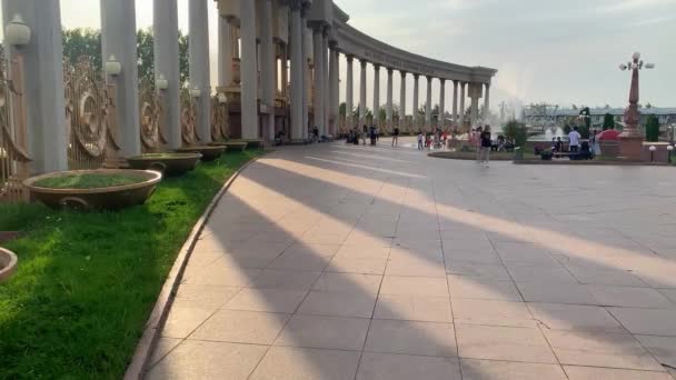 Almaty Kazakhstan May 2023 Park First President Kazakhstan Sunny Summer — Stock Video