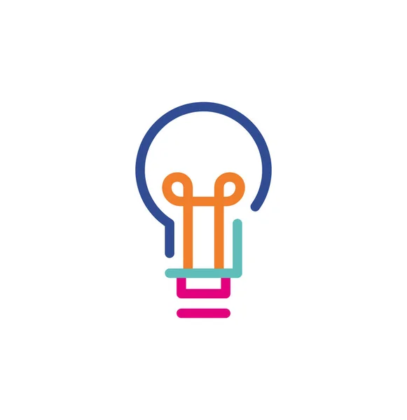 Абстрактная Разноцветная Иконка Логотипа Лампочки Современные Линии Новыми Цветами Поп — стоковый вектор