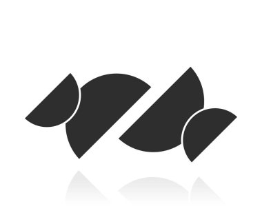 Beyaz üzerine izole resimlerin vektör dikdörtgen kolaj mozaik ızgarası, yuvarlak form kolaj kavramı kes