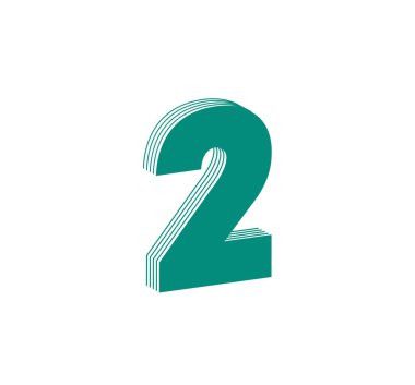 2 numaralı logo simgesi tasarımı