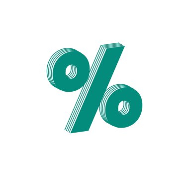 yüzde simgesi olan indirimli sembol