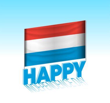 Lüksemburg Günü vektör tasarım çiziminiz kutlu olsun