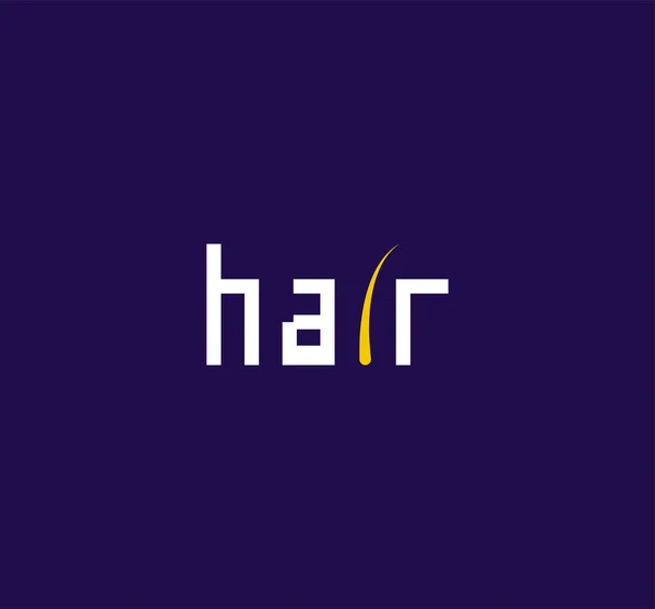 Typograficzne Logo Literowania Włosów Prosty Projekt Idealny Minimalny Szablon Logo — Wektor stockowy