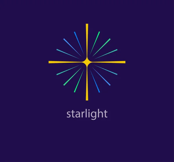 Logo Starlight Design Coloré Unique Modèle Abstrait Logo Festival Vecteur — Image vectorielle