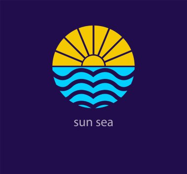 Mavi arkaplanda güneş simgesi