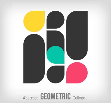 Fotoğraf geometrik kolaj çerçeveleri şablon. Aile tasarımı için renkli fotoğraf kolajı kalıpları. Fotoğraf montajı için vektör kolajı düzeni.