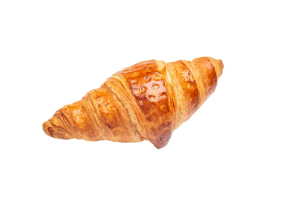 Läckra Färska Croissant Isolerad Vit Bakgrund — Stockfoto