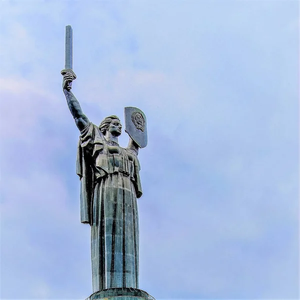 Памятник Родине Набережной Днепра Городе Киеве — стоковое фото