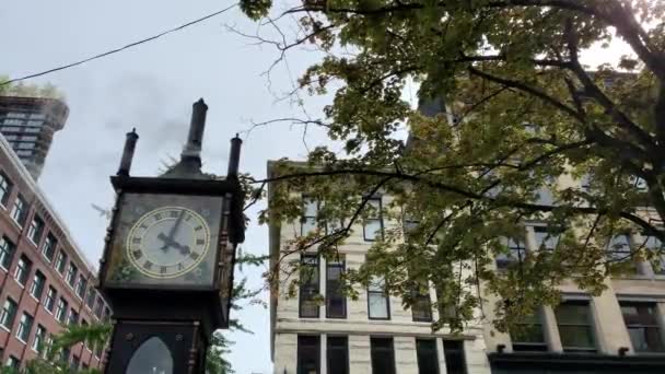 밴쿠버의 상징적 시계는 2019 있습니다 인기있는 하나입니다 증기는 공중으로 떠오르는 — 비디오