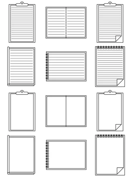 Diseño Elementos Cuaderno Icono Del Cuaderno — Archivo Imágenes Vectoriales