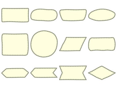 Line label geometric shape, Labels hand drawn, Frame for message, Label simple shape.