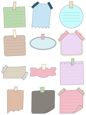 Notepad vector set isolated on white background, Notepad simple cartoon hand drawn style.