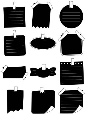 Notepad vector set isolated on white background, Notepad simple cartoon hand drawn style.