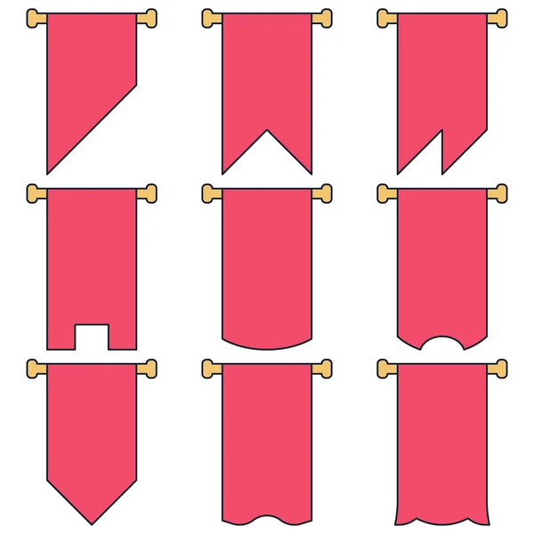 Bandera Diseño Simple Elementos Decorativos Bandera — Vector de stock