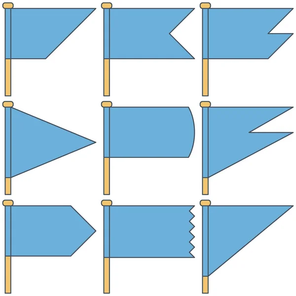 Bandeira Design Simples Bandeira Elementos Decorativos —  Vetores de Stock