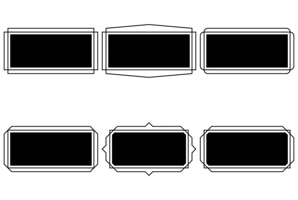 Frame Bordure Géométrique Conception Simple Eléments Décoratifs Cadre — Image vectorielle