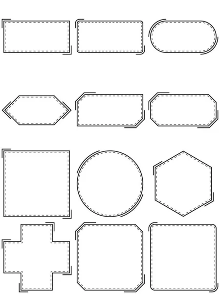 Frame Border Geometric Simple Design Frame Decorative Elements Banner Simple — Stock Vector