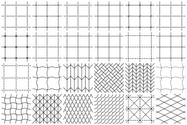 Basit çizgi tasarımı. Satır dekoratif elementleri.