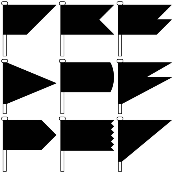 Flag Simple Design Flag Decorative Elements — Stock Vector