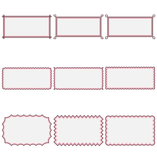 Frame Border Geometric Simple Design Frame Decorative Elements — Stock Vector