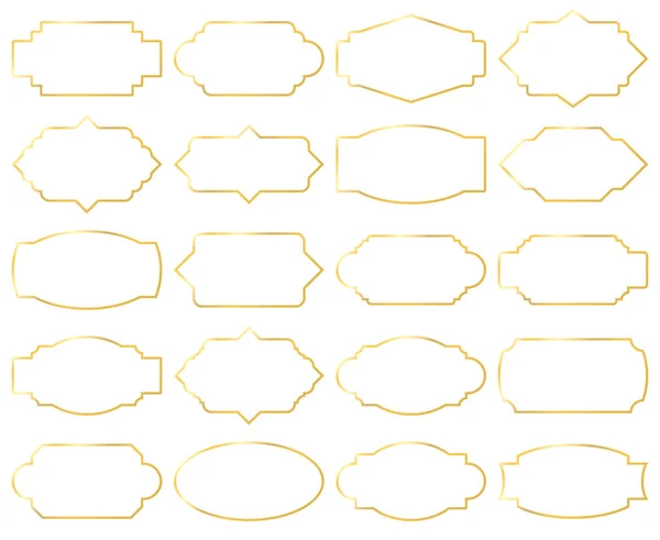 框架黄金复古 框架边界简单的设计 框架装饰要素 矢量图形