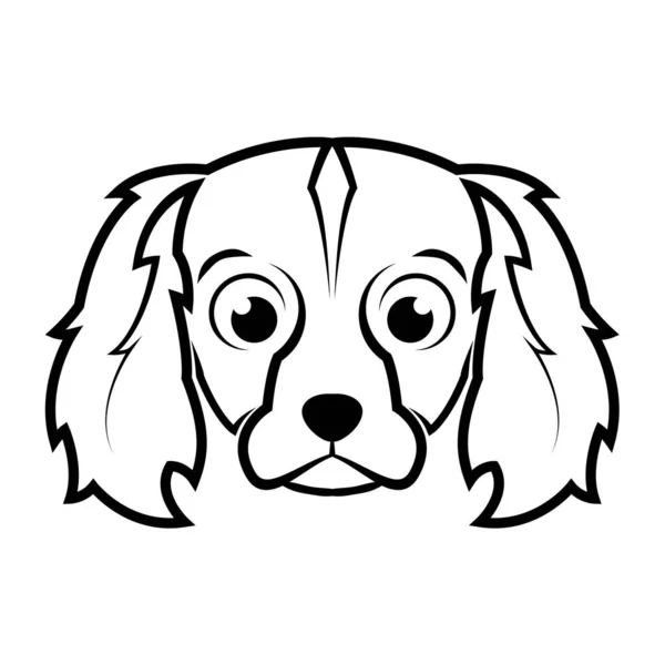 Cute Cartoon Vector Illustration Icon English Cockker Spaniel Puppy Dog — 스톡 벡터