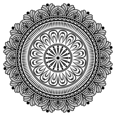 Mandala şeklinde dairesel desen