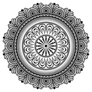 Mandala şeklinde dairesel desen