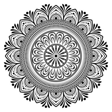 Mandala şeklinde dairesel desen