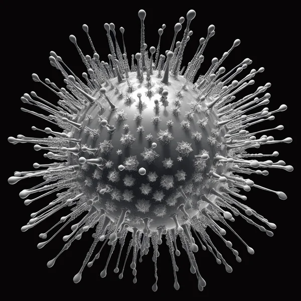 概念说明性病毒 一种病毒的图像 一种带有非专利病毒形式的病原体 3D插图 图库图片
