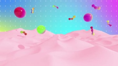 Renkli Peyzaj Geometri Arkaplan Döngüsü